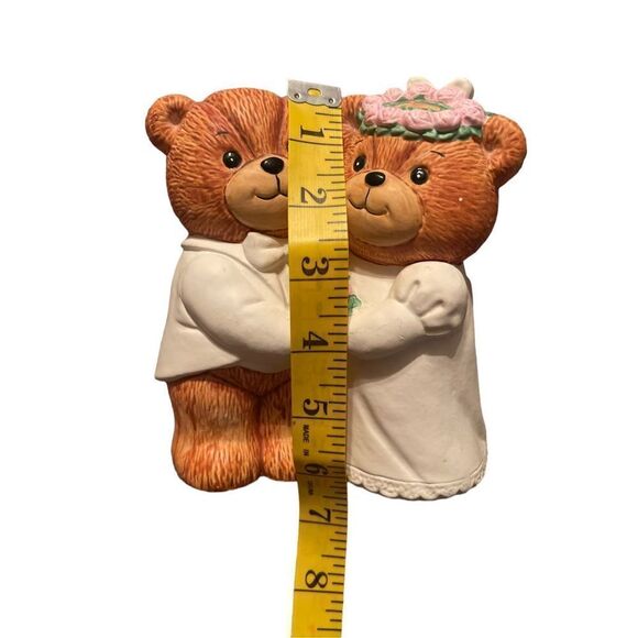 Enesco Bride & Groom Bear Cake Topper Wedding Couple Figurine Size 6" bank - Picture 8 of 10